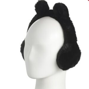 UGG Black Furry Kids Earmuffs With Ears